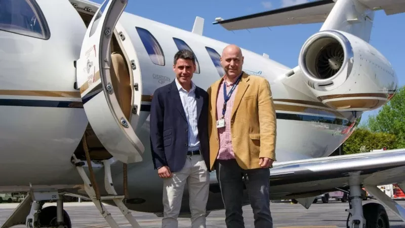 Los responsables de Atlantic Air Solutions y AFN. Los responsables de Atlantic Air Solutions y AFN.