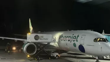 Avión de Iberojet en pista. Avión de Iberojet en pista.