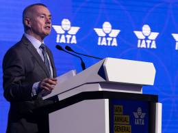 El director general de IATA, Willie Walsh en la 78. Reunin General Anual de IATA en Doha, Qatar.