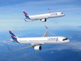 Aviones de Latam Airlines A321XLR y A321neo.