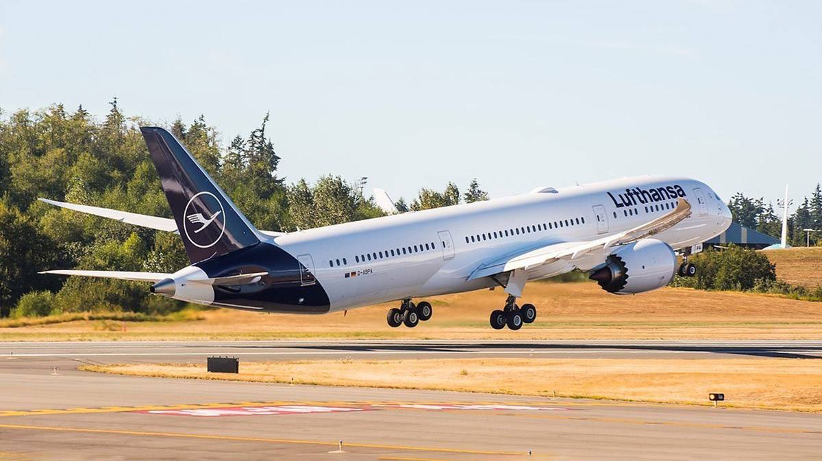 Primer avin 787-9 Dreamliner de grupo alemn Lufthansa.