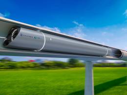 Recreacin de la cpsula para el sistema hyperloop propulsada con tecnologa de ITP Aero y Zeleros.