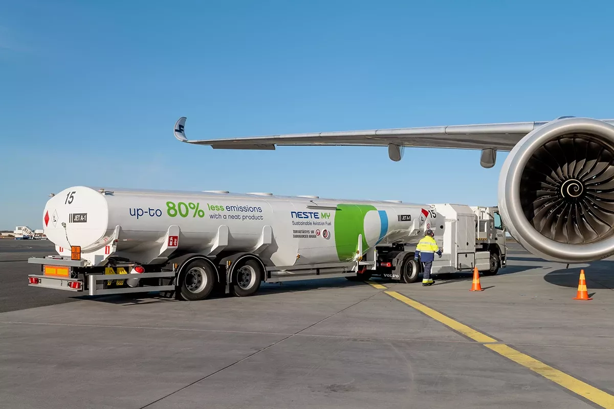 combustible de aviacin sostenible, SAF, Airbus, Neste, 