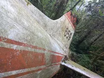 Douglas DC-3, matrcula OB-PBN-569, de Faucett, descubierto en la selva del Per. Foto: Mario Aquino Ore