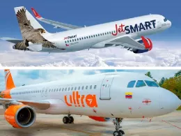 Aviones de JetSMART y Ultra Air. 