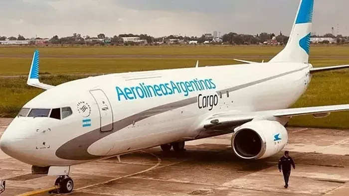 El primer avin de Aerolneas Argentinas Cargo.