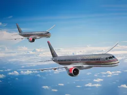 Aviones Embraer E190-E2 y 4 E195-E2 de Royal Jordanian Airlines.