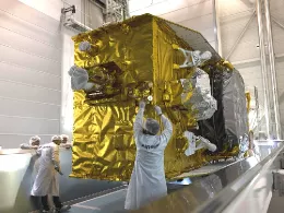 El satlite Badr-8 construido por Airbus para Arabsat. Foto Airbo