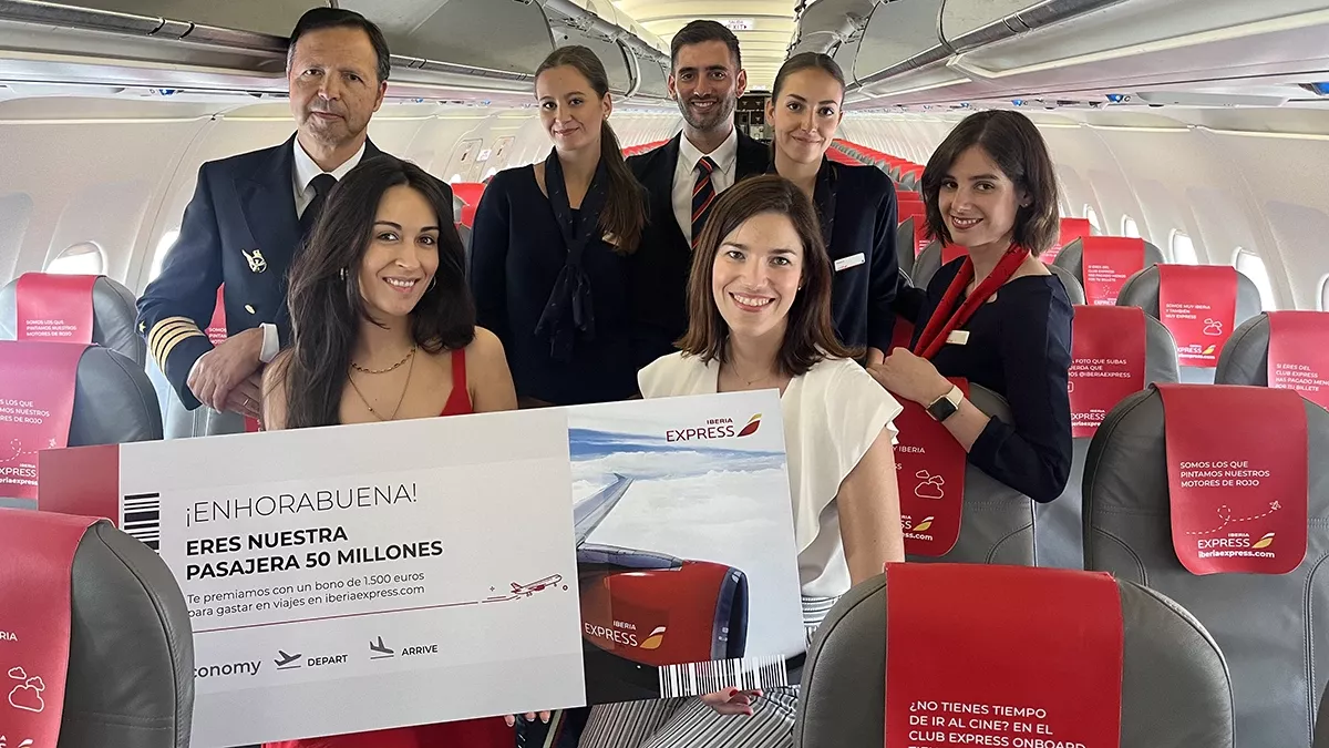 Pasajera 50 millones de Iberia Express. Foto: Iberia Express