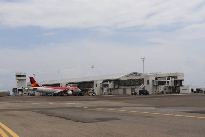 Vista general del aeropuerto de Santa Marta, en Colombia.