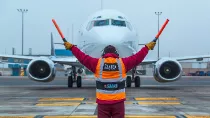 Trabajador de Servicios Aeroportuarios Andinos (SAASA). Foto: Andino Global