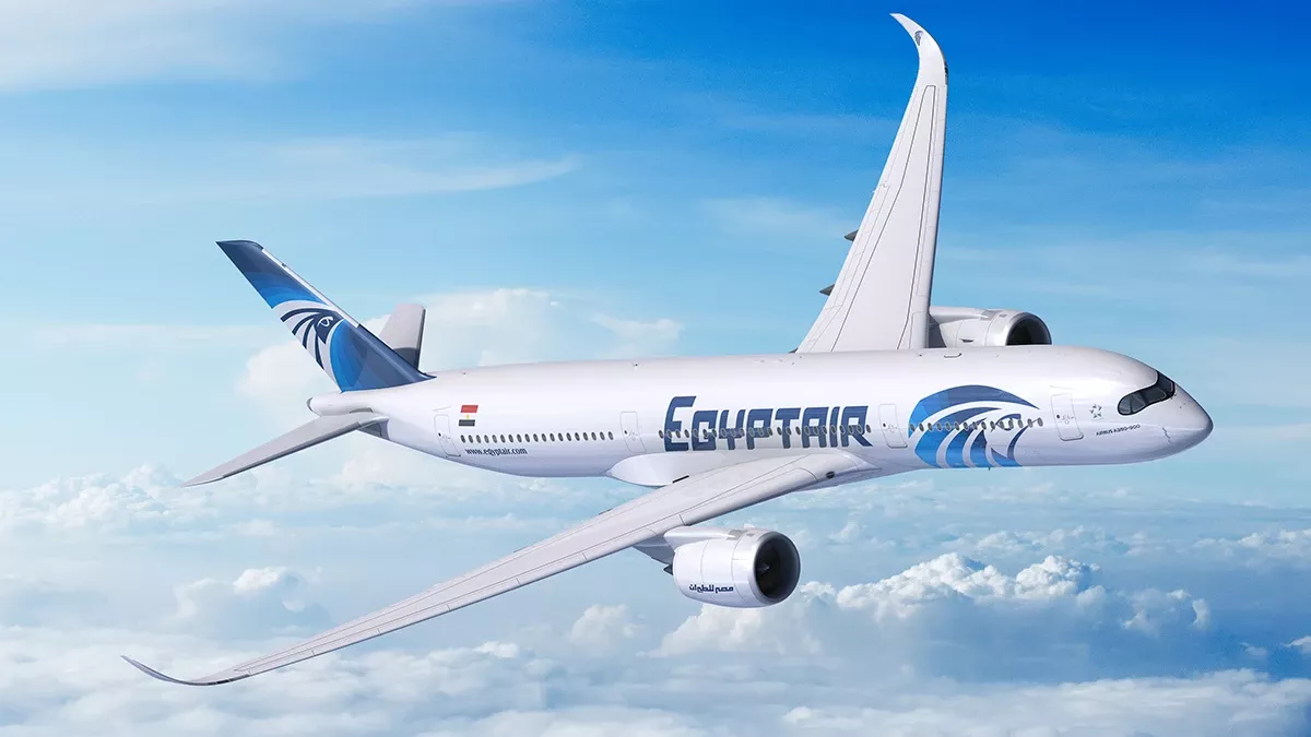 Recreacin de un Airbus A350-900 con la decoracin de Egyptair. Foto: Airbus