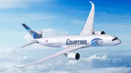 Recreacin de un Airbus A350-900 con la decoracin de Egyptair. Foto: Airbus