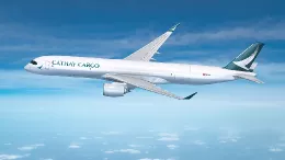 Recreacin por ordenador del futuro A350F de Cathay Cargo. Foto: Airbus