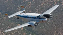 El Beechcraft 18, ms conocido como "Twin Beech", es un bimotor monoplano de ala baja, de construccin casi totalmente metlica, concebido inicialmente para su uso como avin ejecutivo de 6-8 plazas. Actualmente, lo conserva la Fundacin Infante de Orleans. Foto: Fundacin Infante de Orleans