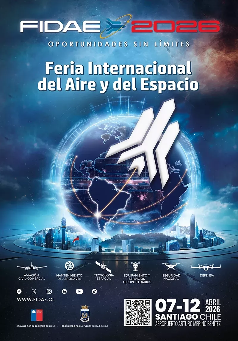 Cartel con la imagen oficial de FIDAE 2026.