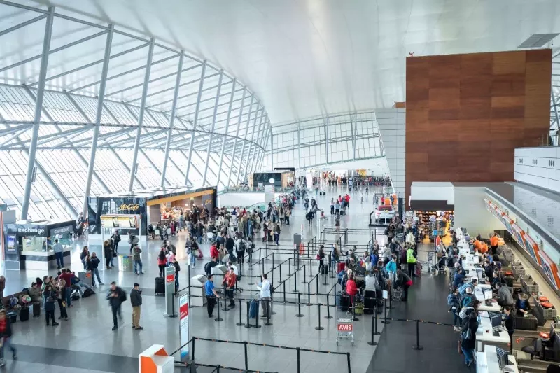 Aeropuerto Internacional de Carrasco en Montevideo, Uruguay.