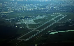 Vista area del Aeropuerto de Sofia