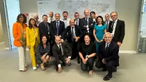 Foto de grupo tras la reunin de los equipos de ENAIRE, DSNA y EUROCONTROL en Madrid.