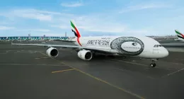 Avin de la aerolnea Emirates en pista. Foto: Emirates