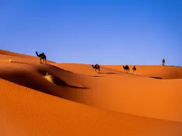 Paisaje de un desierto en Marruecos.