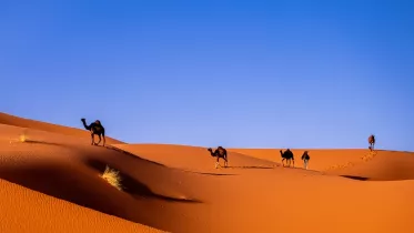 Paisaje de un desierto en Marruecos.