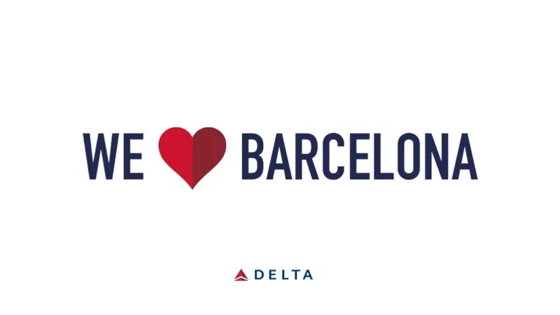 Imagen de una campaa de Delta Airlines sobre sus rutas desde Barcelona. Foto: Delta Airlines