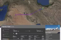 Datos de la plataforma Flightrader24 muestran el desvo del Boeing 747, que regres a Irn.