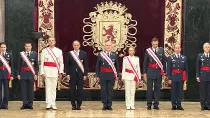 El director general de Enaire, Enrique Maurer, junto al resto de autoridades en la ceremonia en la que recibi la Gran Cruz del Mrito Aeronutico. Foto: Enaire