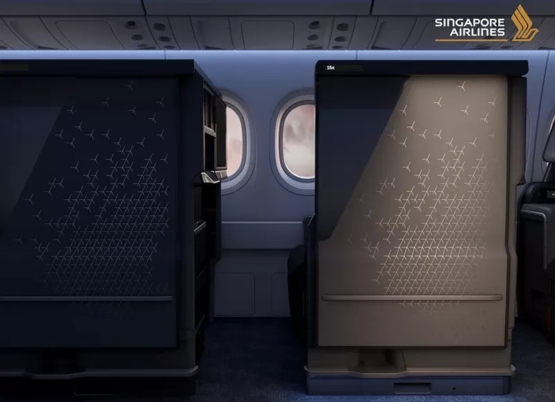 Nuevos acabados de las cabinas de los Airbus A350 de Singapore Airlines. Foto: Singapore Airlines