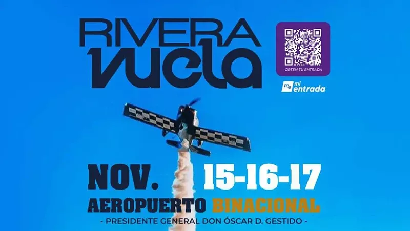 Parte del cartel de festival aeronutico Rivera Vuela. Foto: Rivera Vuela