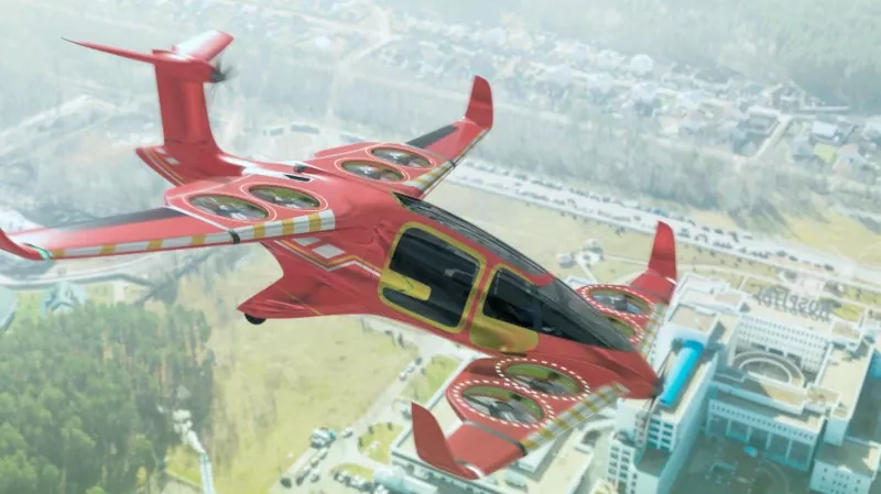 Recreacin digital del futuro VTOL hbrido Atea creado por Ascendance. Foto: Ascendenece