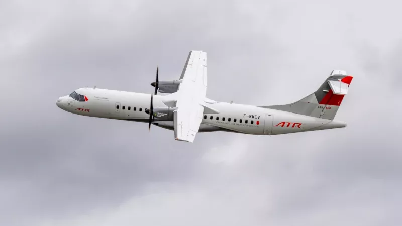 Aeronave ATR 72-600 equipada con el tecnologa Starlink. Foto: ATR