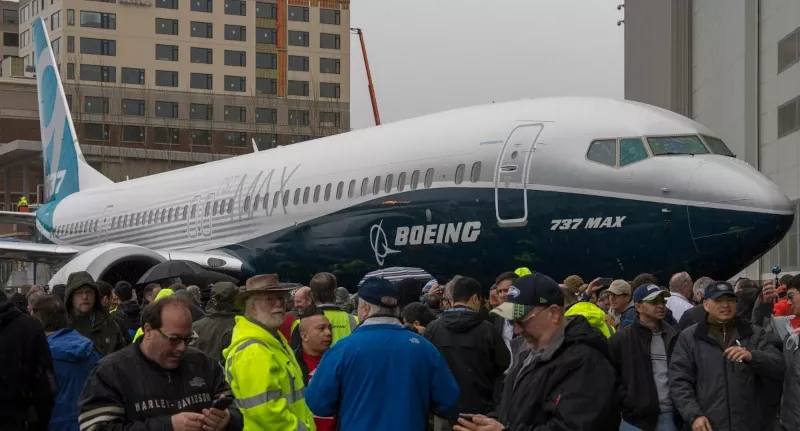 Boeing 737 MAX 9 en su lanzamiento comercial. Foto: Boeing