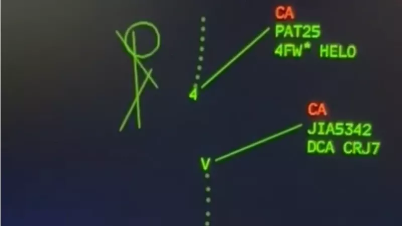  Captura de imagen del vdeo enviado annimamente por @avgeekjake a Rawsalerst, que revela imgenes oficiales del radar de control de trfico areo que muestran la alerta de colisin.